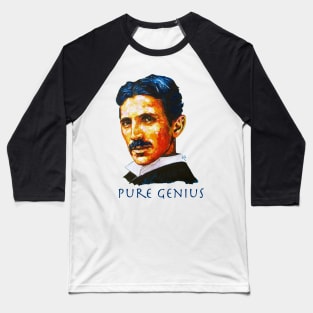 Nikola Tesla Tribute Baseball T-Shirt